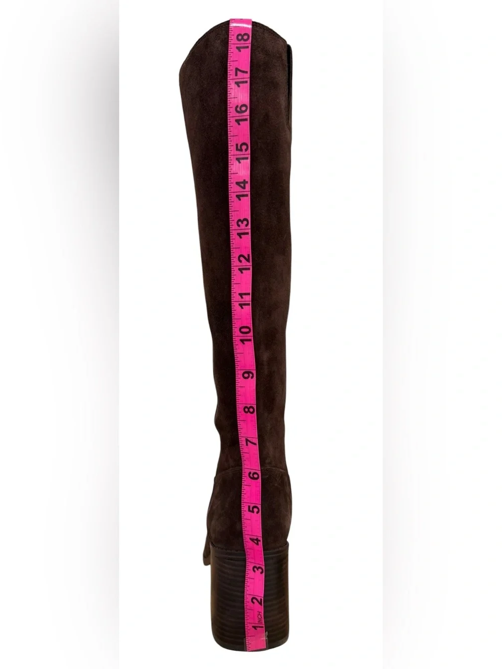 NWOB Vince Camuto Sangeti Knee High Suede Boots Brown Block Heel Size 10